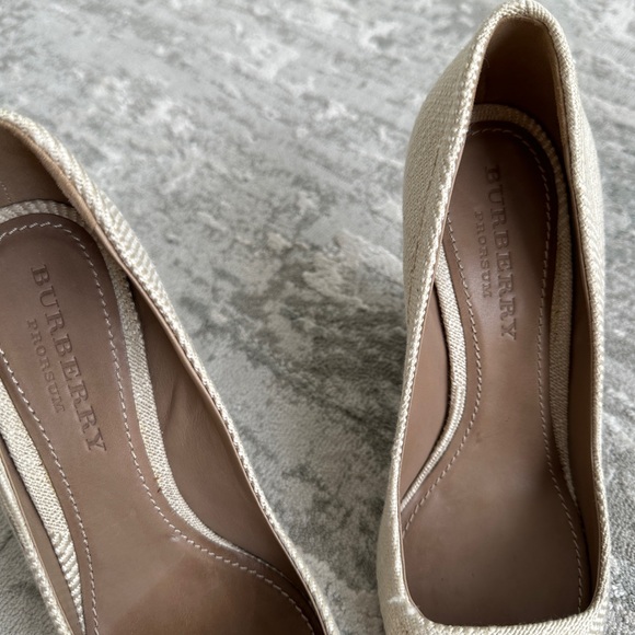 Burberry Cloth Wedges 38 - Picture 2 of 9